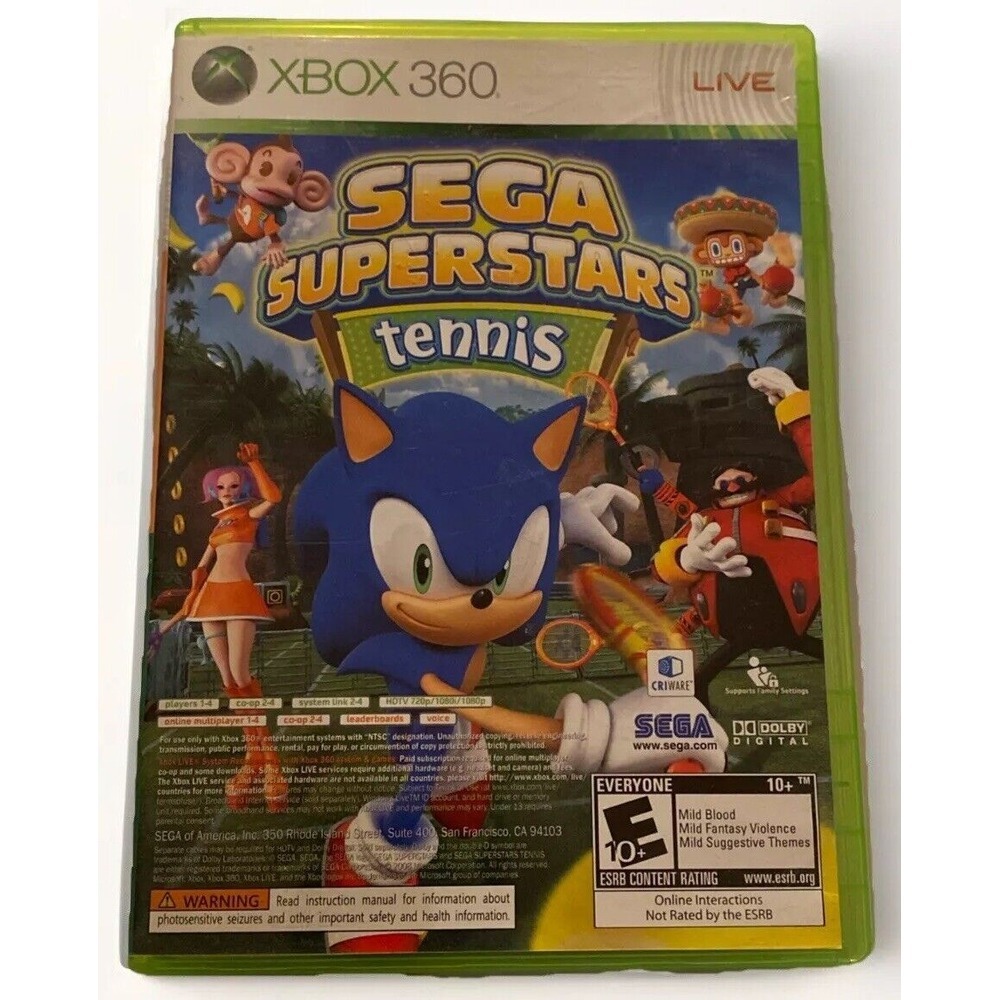 Sega Superstars Tennis, Xbox Live Arcade Compilation Used, Sonic Xbox 360,